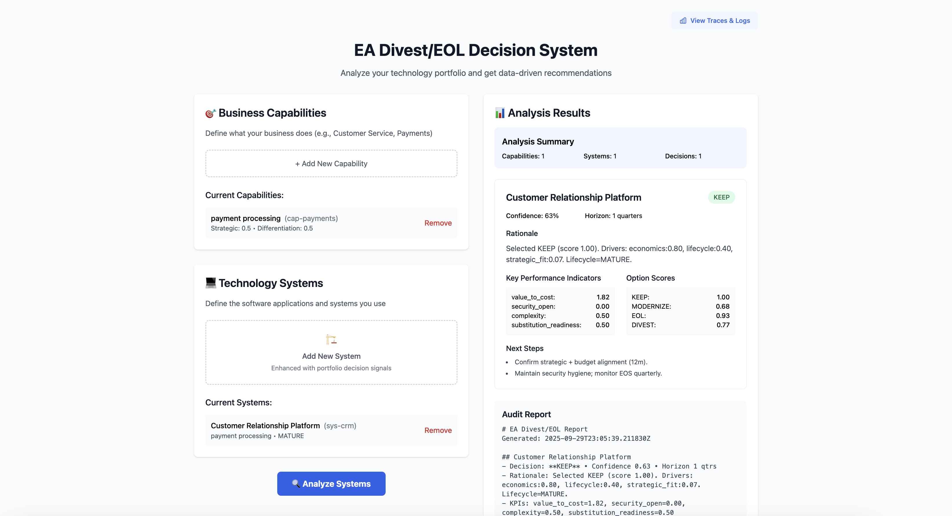 Enterprise Architecture Intelligence Platform